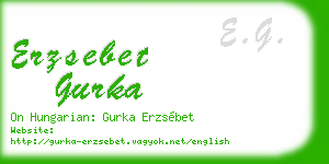 erzsebet gurka business card
